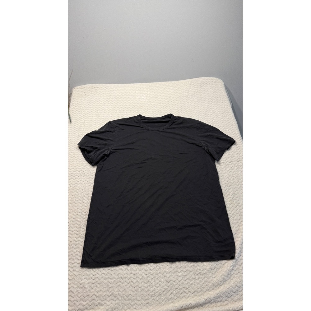 Lululemon Mens Fundamental T-Shirt Black Short Sleeve Crew Neck Size XL